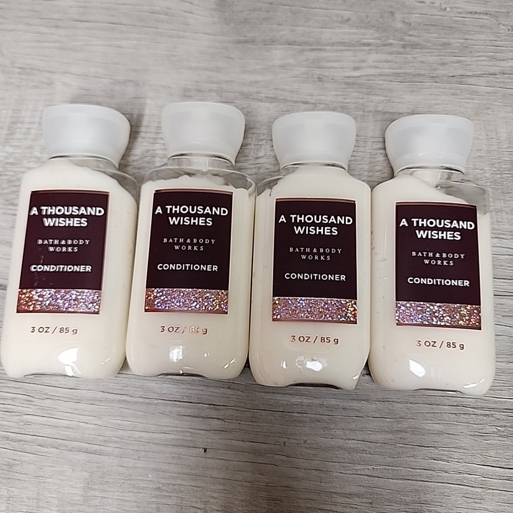 Bath & Body Works A Thousand Wishes Conditioner 3oz Travel Size Set of 4 NEW